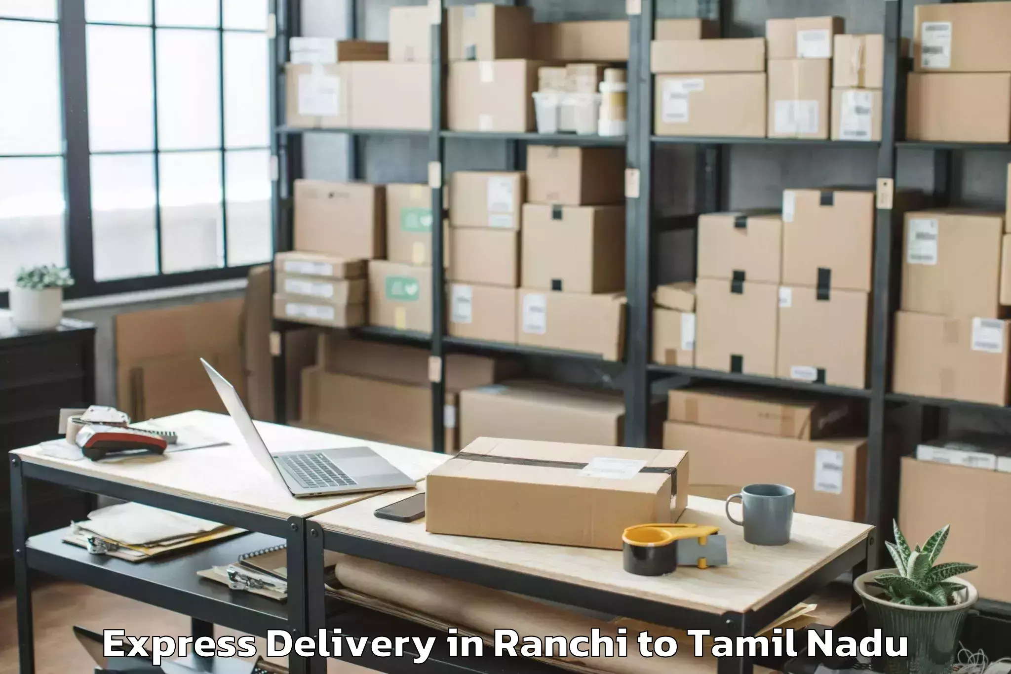 Easy Ranchi to Tuticorin Airport Tcr Express Delivery Booking